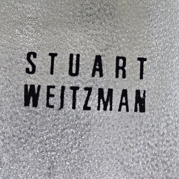 Stuart Weitzman Heels Womens 9 M Gigi Ritz Taupe Beige Satin Peep Toe Formal - Picture 10 of 11